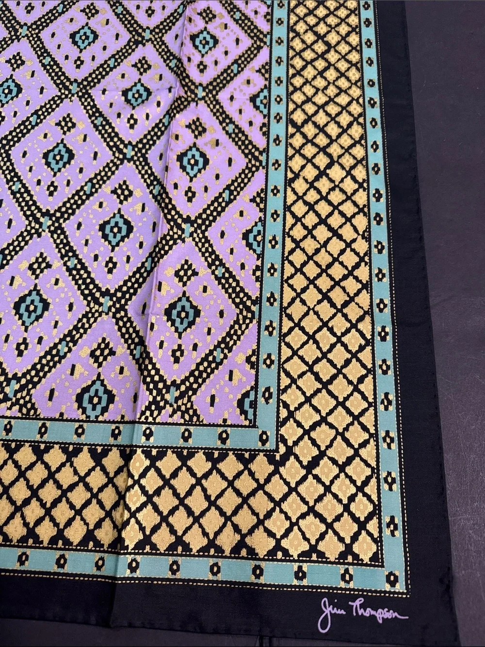 Vintage Jim Thompson Thai Silk Fashion Scarf